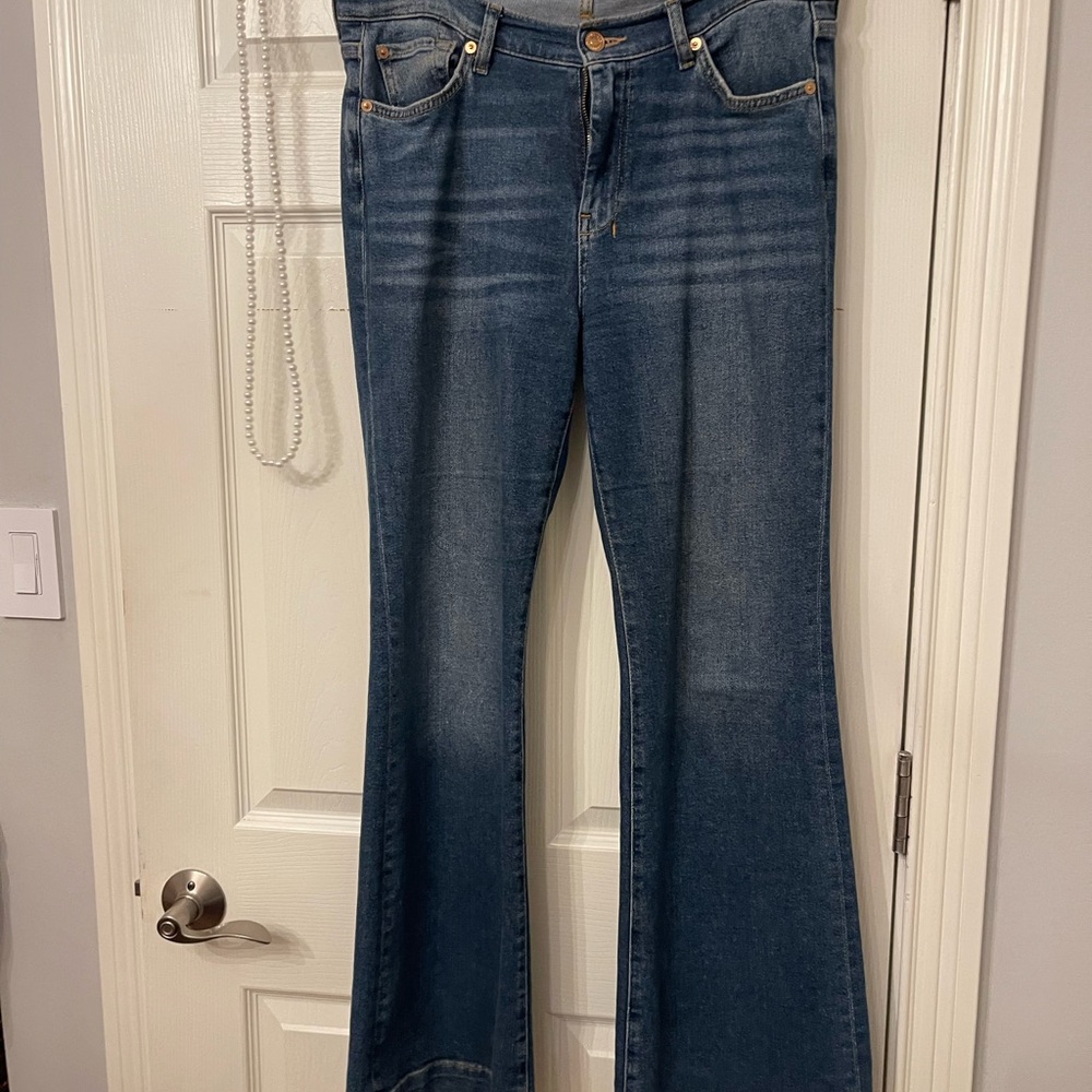 7 For All Mankind Dojo Tailorless Blue Print